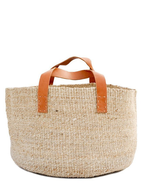 Jute & Leather Storage Basket